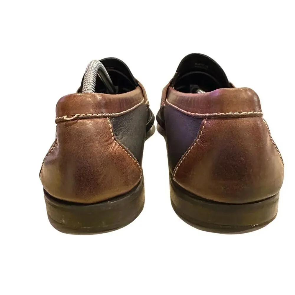Cole Haan Men's Two-Tone ‎ brown Leather Penny Loafers Size 11.5 Multicolor
